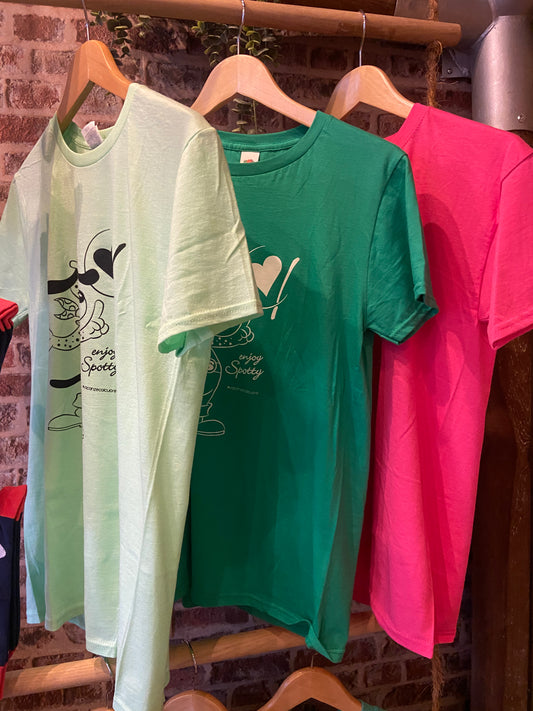 Spotty t-shirt donkergroen