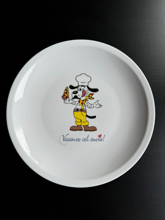 Spotty plate 'PIZZA'